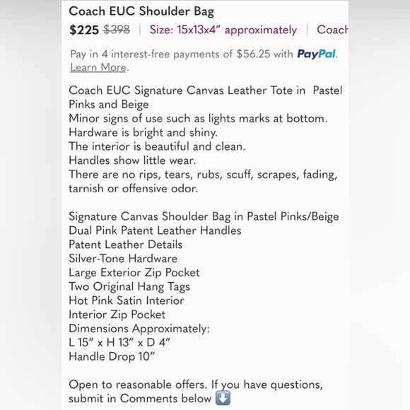 Coach EUC Shoulder Bag - Picture 2 of 14